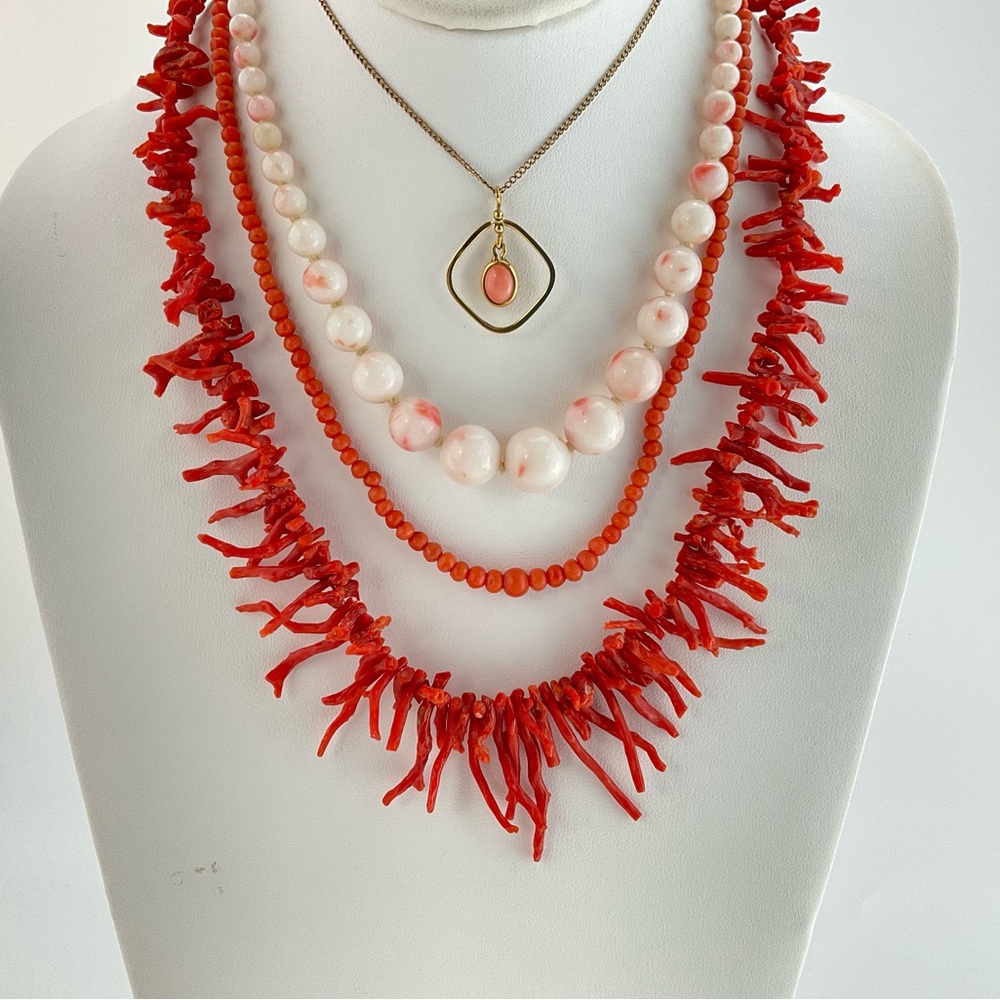Vintage Branch Coral Necklace, Orange, 21" Long, Beach Girl, Coastal Cowgirl - Picture 13 of 13